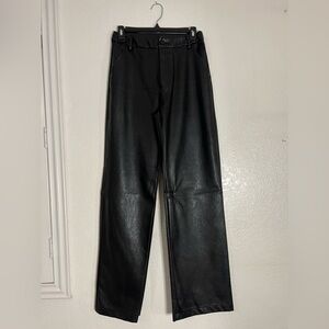 black leather pants size small